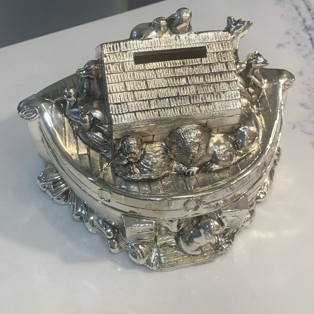 Gorham Silver Noah's Ark Bank Vintage New Baby Gift Perfect Christening Gift
